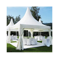Tente de réception extérieure en aluminium 5x5m, tente de salon professionnel, chapiteau de mariage 6x6m, tentes pagode à vendre, impression sérigraphique, alliage d'aluminium