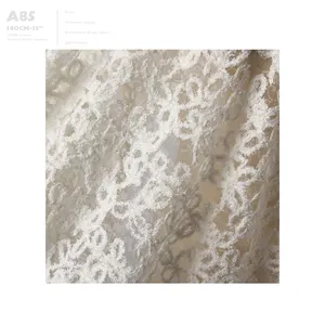 2024 New Arrival Special Style See-through Mesh 3D Embroidery Fabric Thin And Soft feel Fabric For Wedding Dress Blouse
