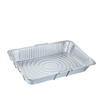 Robuste rechteckige Folien-Catering-Schale, Einweg-Aluminium-Buffet-Schale für Bankett-Restaurant-Speisenplatten