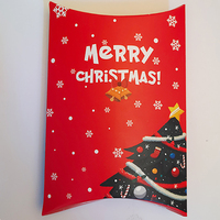 Noël et nouvel an boîte-cadeau vide feuille d'or imprimé boîte d'oreiller en relief pour bonbons chocolat Nougat cuisson Biscuit noix