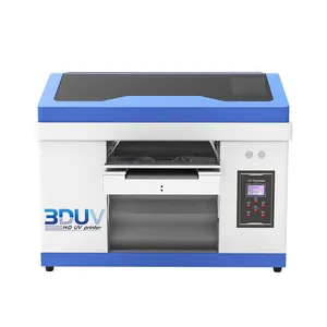 Impressora UV pequena personalizada, impressora plana de grande formato digital 30x60 cm, máquina de impressão UV LED, equipamento de mesa A3, fornecido com 65 Rip TX800