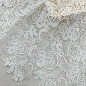 Tela de Encaje al por Mayor de Alta Calidad, Tela de Malla Floral Blanca para Vestidos, Ropa, Accesorios, Mercería - Product Image 1