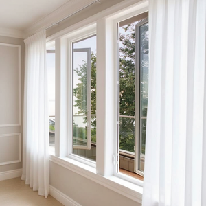 Ventana Abatible de Aleación de Aluminio al por Mayor con Mosquitera Integrada y Toldo para Villas, Ventana Francesa - Product Image 1