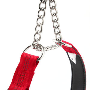 Collar de perro de medio control ajustable con cadena de acero inoxidable al por mayor, collar reflectante de nailon para mascotas para entrenamiento de caminar sin tirones - Product Image 5