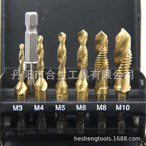 Mr Drill <b>Tap</b> Die Set 6 Piece M3 M4 M5 M6 <b>M8</b> M10 Titanium Coated High Speed Steel Right Hand Cutting - Product Image 2