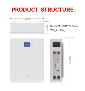 Batterie LiFePO4 SUNPLUS 48V 200Ah, type séparé, lithium pour stockage d'énergie solaire 10 kWh, empilable, connexion hybride au réseau, IP65 - Product Image 2