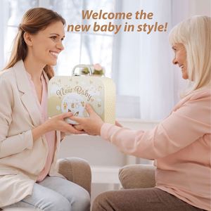Panier-cadeau de haute qualité pour la fête de naissance, prix bas, boîte de bienvenue personnalisée pour bébés garçons et filles, cadeaux de naissance en gros - Product Image 3