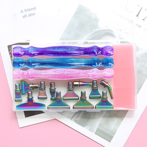 Penne diamantate in resina glitterata con punte Multi Placer in metallo viola per arte diamante fai da te - Product Image 4