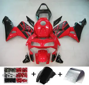 Logotipo ABS Aftermarket Fairing Kit Carroçaria Para Honda CBR600RR CBR 600 RR 2003 2004 Com Escudo Térmico e Bolt Box