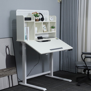 NATE Children's Electric Height Adjustable <b>Study</b> Desk Single Motor Folding Writing Table Minimalist Design Metal <b>Material</b> - Product Image 2