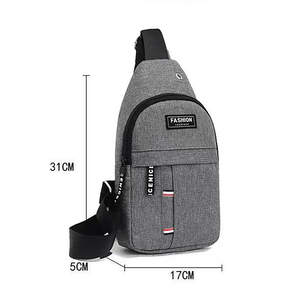 Bolso Bandolera Deportivo Impermeable con Orificio para Auriculares <span class=keywords><strong>y</strong></span> Logotipo Personalizado, Bolso de <span class=keywords><strong>Pecho</strong></span> para Hombre, Bolso Bandolera Promocional - Product Image 6