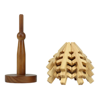 Ensemble de sous-verres en bois de pin personnalisés, décoration de table de Noël, support à boissons résistant à la chaleur, cadeau nordique, fabricant OEM, fournisseur