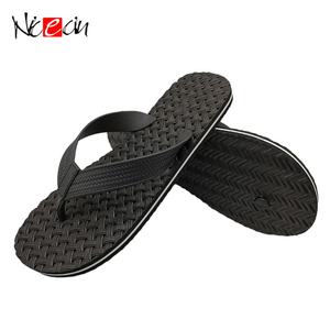 Sandalias de Playa Negras para Hombre Nicecin, Chanclas EVA con Textura Tejida, Antideslizantes, para Exteriores, con Logotipo Personalizado OEM - Product Image 1