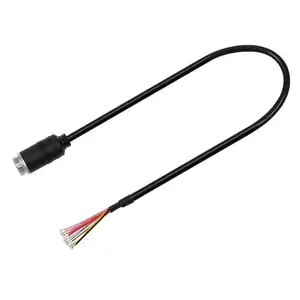 GX16 9-Pin Monitor Output Cable For Car Multi-Channel Camera Systems PVC Jacket Tail Cable With Customized Terminal