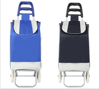 Chariot de courses pliable en nylon Oxford personnalisé pour monter les escaliers, sacs de courses pliables, chariot de courses pliable avec roues