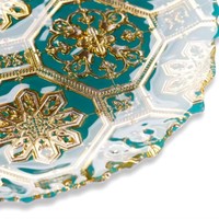 Assiettes de Présentation en Verre Vert Clair Écologiques Classiques pour la Décoration Intérieure, avec Logo Personnalisé pour Mariages - Vente en Gros