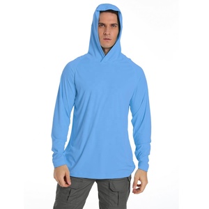 %100 Polyester Yüksek Performanslı Balıkçı Kapüşonlu Üst ve Hızlı Kuruyan Gömlek Nefes Alabilen Güneş Korumalı Özel Kumaş Isı Transferi ile - Product Image 6