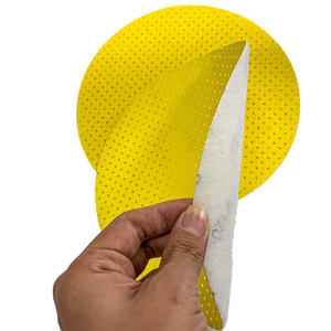 Papier abrasif abrasif pour cloisons sèches pour ponceuse de <span class=keywords><strong>plafond</strong></span> <span class=keywords><strong>girafe</strong></span> 225 mm disque abrasif jaune crochet et boucle alumine blanche - Product Image 1