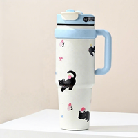Thermos en acier inoxydable à motifs mignons, grande capacité 1000 ml, vente chaude