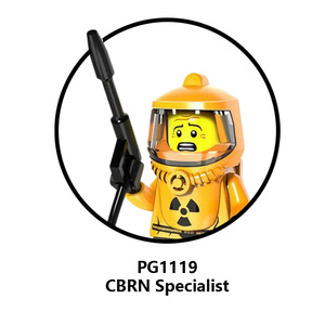 PG1086-PG1088 PG1119 ชุดตัวต่ออาชีพ CBRN ผู้ปฏิบัติการจัดการสารเคมีอันตราย พวงกุญแจตุ๊กตาจิ๋ว - Product Image 2