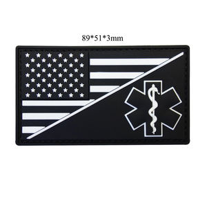 Reflektierende Weichen Land Flagge Patch Gummi Silikon Pvc Patch Mit Glow In <span class=keywords><strong>The</strong></span> Dark - Product Image 1