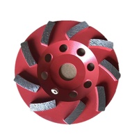 Disque abrasif diamanté LITTLE ANT CW1088 de 5 pouces (125 mm) à segments en éventail, grain grossier, liant métallique, pour le débavurage
