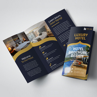 Petite commande personnalisation livret plié prospectus en papier dépliant dépliant livre de conception personnelle impression de brochures à trois volets personnalisées