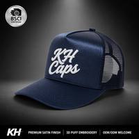 Gorra Trucker de Satén Premium Autorizada por BSCI con Bordado 3D en Relieve, Gorra de Malla de Alta Calidad para Marcas Globales OEM