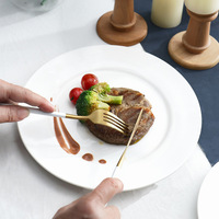 Assiettes en céramique blanche personnalisées, style classique, emballage en vrac, options de design personnalisées, assiettes à dîner, assiettes à dessert