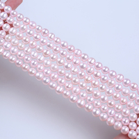 Vente en gros de perles de pommes de terre 8-9mm perles en vrac bleu, rose, vert, champagne couleur or brins de perles d'eau douce