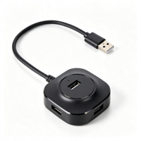 Hub Magnético USB 3.0 de 4 Puertos con Entrada Tipo C de 5V para Ratón, Teclado, Memoria USB, Impresora, Laptop, PC de Escritorio