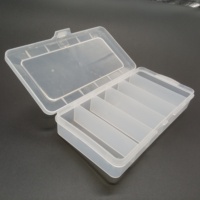 Boîtes à compartiments en plastique avec 6 grilles boîte à bijoux en plastique transparent rangement pour