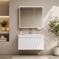 ZOGIIModern Kabinet Cermin Penyimpanan Kamar Mandi dari Baja Tahan Karat yang Dipasang di Dinding Perlengkapan Sanitasi Kamar Mandi untuk Hotel dan Apartemen