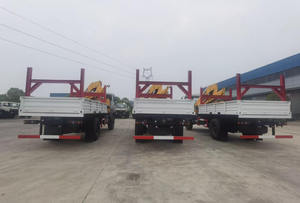 รถบรรทุกขนส่งบุคลากรขับเคลื่อนสี่ล้อแบบ 4x4 AWD พวงมาลัยขวา ยี่ห้อ Beiben พร้อมเครนไฮดรอลิก 6.3 ตัน สำหรับงานโลจิสติกส์ - Product Image 4