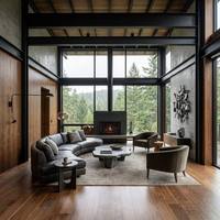 Cabane préfabriquée en bois de luxe, maison modulaire moderne de petite taille pour les stations balnéaires, Airbnb et usage professionnel avec grand balcon