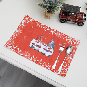 Christmas Placemats Cartoon Adolf Burlap <b>Dinner</b> <b>Table</b> <b>Mat</b> 12*18 Inch Xmas Pattern Festival Decoration Home Supplies - Product Image 4
