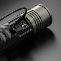 Lampe torche tactique LED 2000 lumens Xhp360 30W avec portée de faisceau de 500 à 600 m, étanche IP55, rechargeable pour le camping