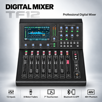 Console de mixage audio numérique professionnelle TF12 à 12 entrées avec écran tactile de 7 pouces, faders motorisés et Bluetooth pour sonorisation en direct