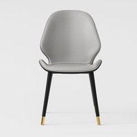 Chaise de salle à manger design moderne de luxe léger avec dossier rembourré doux, tabouret de loisirs pour la maison, le bureau et la salle de sport (vente en gros)