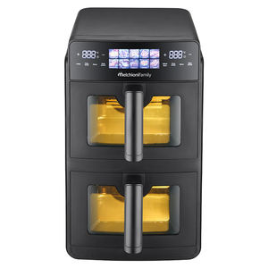 GIULIA 10L Modern Air <b>Fryer</b> <b>Double</b> Vertical Drawer Stainless Steel Square Basket Digital Control Black Electric Power Source - Product Image 1