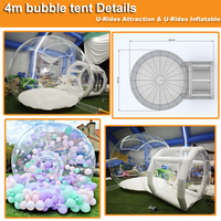 Tente bulle gonflable hermétique U-Rides en TPU avec zone de saut pour fêtes et mariages