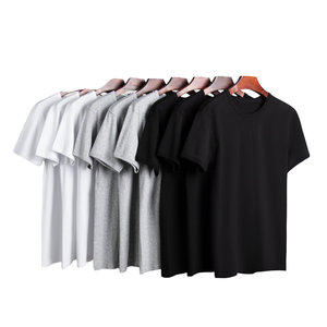 T-shirt pour homme 100% coton, respirant, séchage rapide, manches courtes, col rond, tee-shirt uni, décontracté, à porter au quotidien - Product Image 1