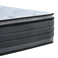 Matelas hybride à ressorts ensachés en mousse à mémoire de forme gel, à refroidissement par glace, soutien des bords, OEM