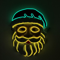 Halloween effrayant fête masques swire led rave casque cosplay prop bar mascarade néon led masques