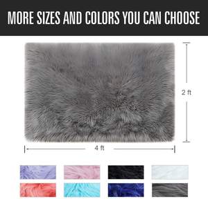 Tapis <span class=keywords><strong>de</strong></span> chambre à coucher en fourrure moelleuse <span class=keywords><strong>de</strong></span> luxe sur mesure en gros, <span class=keywords><strong>pas</strong></span> <span class=keywords><strong>cher</strong></span>, tapis <span class=keywords><strong>de</strong></span> sol en fausse fourrure, tapis touffetés en polypropylène - Product Image 3