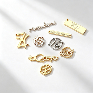 Vintage Custom Metal Brand Emblems Custom Design Sew-on Logo <b>Labels</b> Private <b>Name</b> Metal Tags for Jeans, Bags & Outfits - Product Image 2