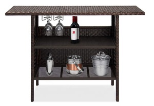 Prodotto Flatpack <span class=keywords><strong>da</strong></span> giardino Sea Beach Pool Side Wine Rack Cabinet tavolo <span class=keywords><strong>da</strong></span> Bar in Rattan per esterni - Product Image 3