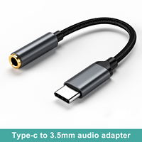 Großhandel Fabrik Nylon Geflochten USB C auf 3,5mm Kopfhörer Adapter AUX Typ C Klinken Audio Kabel für HDTV Computer Kamera