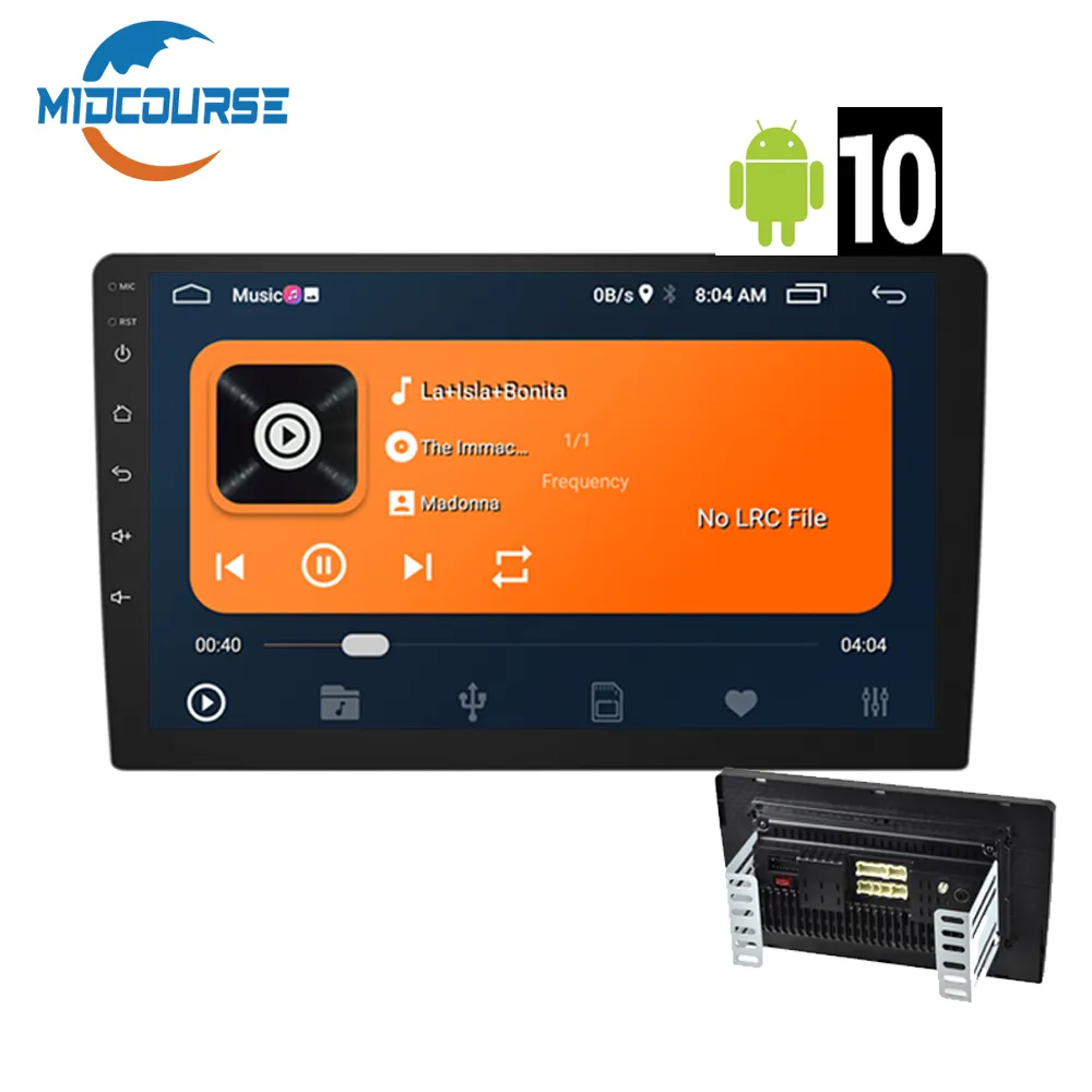 2.5D Glass Android 10 Universal 2din Double Din 9 "10" CAR DVD RADIO STEREO AUDIO MP5 GPS Navigation Multimedia PLAYER