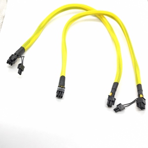 Divisor PCIe de manga amarilla hembra Dual 8P(6 + 2) PIN macho GPU VGA Cable de alimentación adaptador Express para uso de electrodomésticos electrónicos - Product Image 6